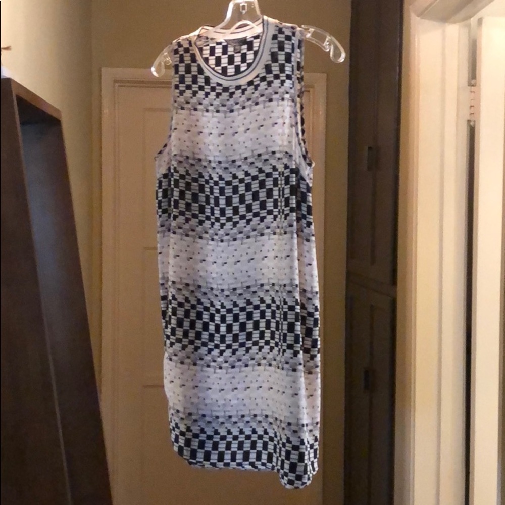 Top shop sheer black, gray, white tunic dress